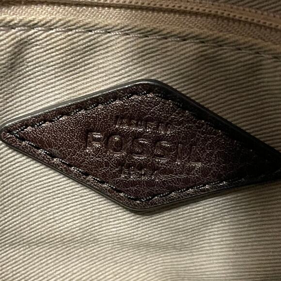 Fossil Gray Plaid Fiona Crossbody Bag Womens Window Pane Print Purse Handbag - Picture 8 of 12